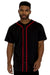 Mens Baseball JERSEY Raglan Plain T Shirt Team Sport Button Fashion Tee Casual