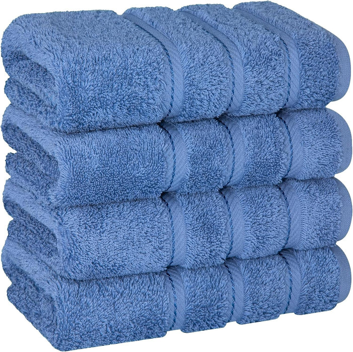 Luxury 4 Piece Bath Towel Set, 100% Cotton Turkish Bath Towels for Bathroom, 27X54 in Large Bathroom Shower Towels, Dark Gray Bath Towels