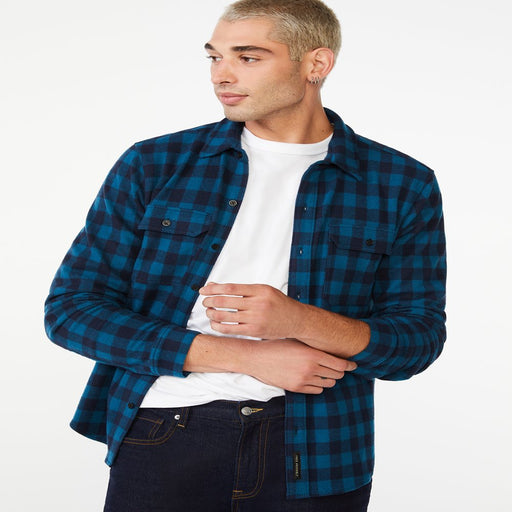 Free Assembly Men'S Knit Flannel Shirt