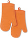 Ribbed Soft Silicone Oven Mitt Set, 7"X13", Milkshake 2 Count