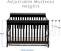 Canton 4-In-1 Convertible Crib - Easy to Assemble, Black