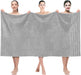 Luxury 4 Piece Bath Towel Set, 100% Cotton Turkish Bath Towels for Bathroom, 27X54 in Large Bathroom Shower Towels, Dark Gray Bath Towels