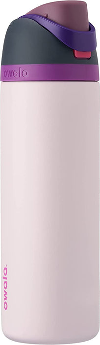 Freesip 24 oz Insulated Stainless Steel Water Bottle with Straw - BPA-Free for Sports, Travel, and School, Very Dark Finish