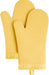 Ribbed Soft Silicone Oven Mitt Set, 7"X13", Milkshake 2 Count