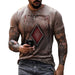 Fashion Men'S Summer Casual Printed round Neck Short Sleeve Muscle T-Shirt Tops