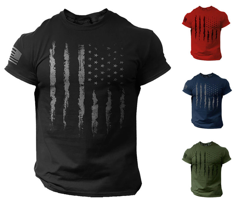 New Men'S American Flag Soft Style T Shirt | USA Pride Tee | Semi Fitted Style