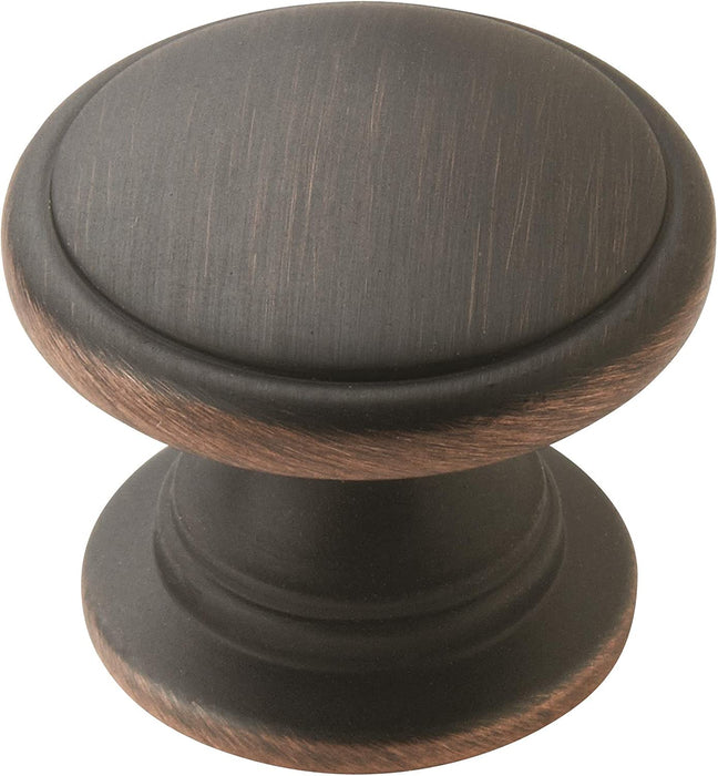 Amerock | Cabinet Knob | Satin Nickel | 1-1/4 Inch (32 Mm) Diameter | Ravino | 10 Pack | Drawer Knob | Cabinet Hardware