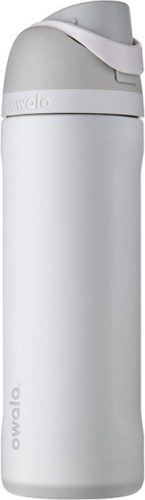 Freesip 24 oz Insulated Stainless Steel Water Bottle with Straw - BPA-Free for Sports, Travel, and School, Very Dark Finish