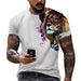 Men T Shirt Black Lion Gaze Fashion Graphic Short Sleeve Tee T-Shirt Classic Fit