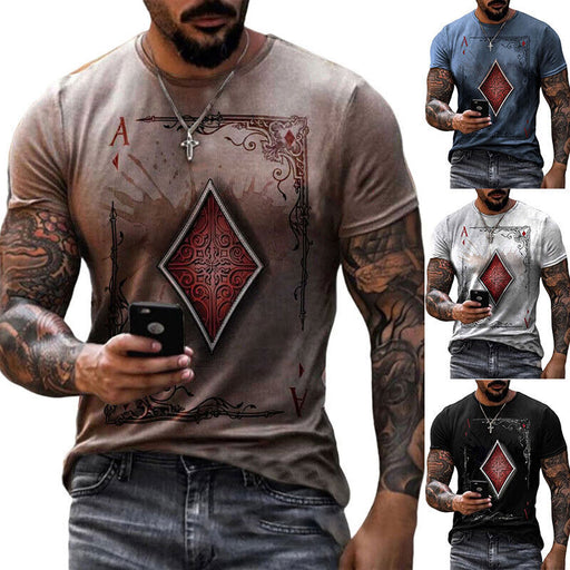 Fashion Men'S Summer Casual Printed round Neck Short Sleeve Muscle T-Shirt Tops