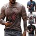 Fashion Men'S Summer Casual Printed round Neck Short Sleeve Muscle T-Shirt Tops