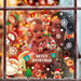 8 Sheet 188 Pcs-Christmas Window Clings Snowflake Window Decals Decorations for Holiday Christmas Window Stickers Santa Claus Elf Reindeer Christmas Window Clings Xmas Party Supplies