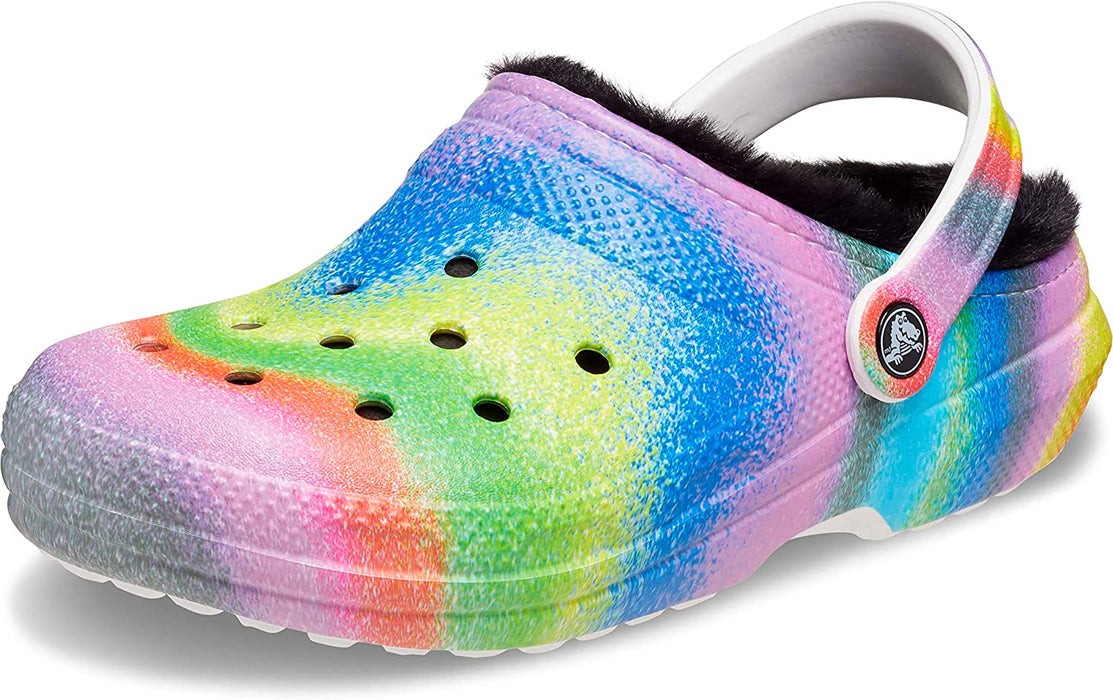 Unisex-Adult Classic Tie Dye Lined Clogs | Fuzzy Slippers