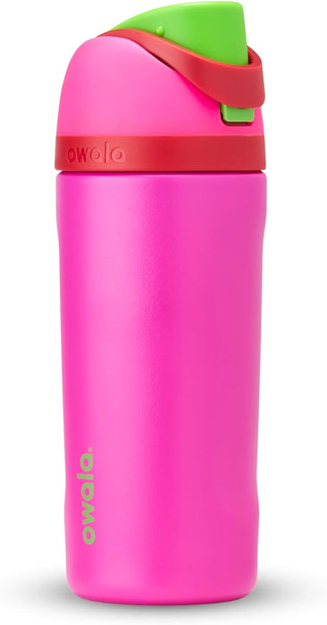 Freesip 24 oz Insulated Stainless Steel Water Bottle with Straw - BPA-Free for Sports, Travel, and School, Very Dark Finish