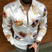 ⭐Button down Shirt Men Baroque Fashion Casual Party Long Sleeve Fancy Dress Soft