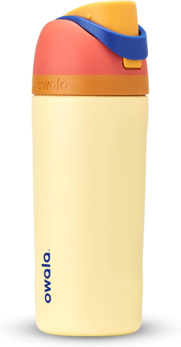 Freesip 24 oz Insulated Stainless Steel Water Bottle with Straw - BPA-Free for Sports, Travel, and School, Very Dark Finish