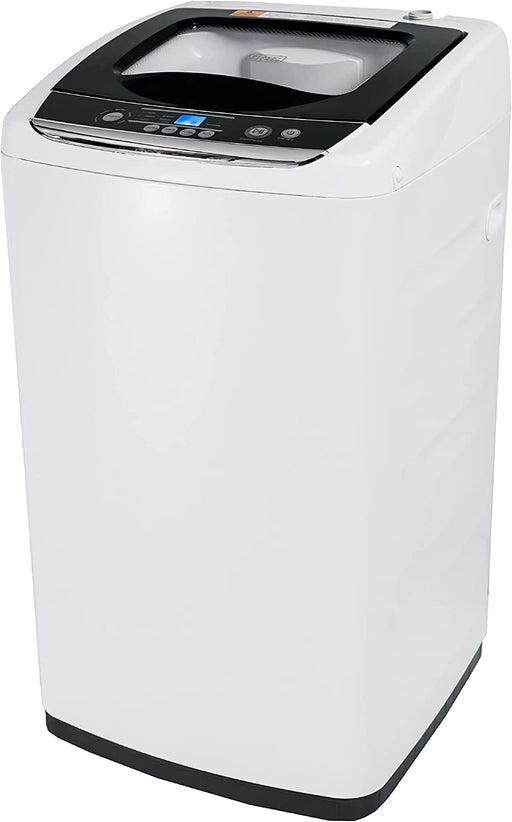 0.9 Cu. Ft. Portable Washer, 6.6 Lb. Capacity Washing Machine for Homes & Apartments, 5 Wash Cycles, Quick Connect Sink Adapter and Drain Hose Included, Transparent Lid & LED Display, BPWM09W, White