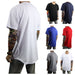 Mens Heavy T-Shirt BIG & TALL Long Extended Casual Basic Crew Neck Fashion S-5X