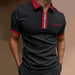 ⭐⭐Polo T Shirts Men Zipper Collar Fashion Golf Short Sleeve 2 Tone Zip Tee Dress