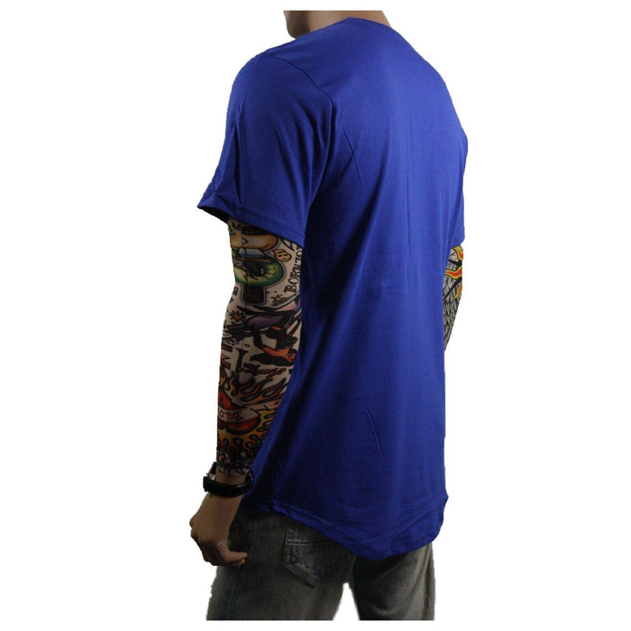 Mens Heavy T-Shirt BIG & TALL Long Extended Casual Basic Crew Neck Fashion S-5X