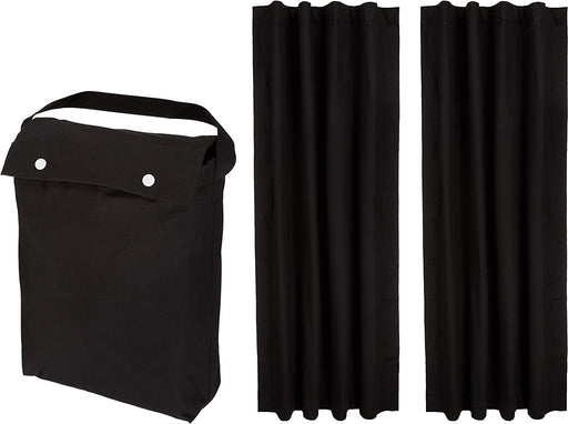 Portable Window Blackout Curtain Shade with Suction Cups for Travel, Kids, and Baby Nursery - 50" X 78", Black - 2-Pack