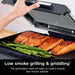 Griddle and Indoor Grill, 14’’, Electric Grill, for Steak, Burgers, Salmon, Veggies, and More, Pancake Griddle, Nonstick, Dishwasher Safe, 500F, Even Cooking, Silver, GR101