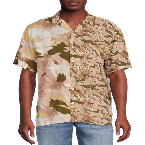 No Boundaries Men'S and Big Men'S Rayon Shirt with Short Sleeves