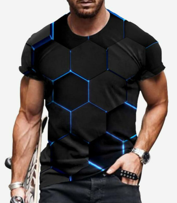 Men T Shirts 3D Novelty Graphic Fashion Casual Camiseta Short Sleeve Tee T-Shirt