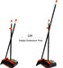 Broom and Dustpan Set with 52" Long Handle for Home Kitchen Room Office Lobby Floor Use Upright Stand up Stand up Broom with Dustpan Combo