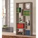 71.88 In. Weathered Gray Wood 8-Shelf Etagere Bookcase with Open Back