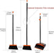 Broom and Dustpan Set with 52" Long Handle for Home Kitchen Room Office Lobby Floor Use Upright Stand up Stand up Broom with Dustpan Combo