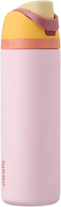 Freesip 24 oz Insulated Stainless Steel Water Bottle with Straw - BPA-Free for Sports, Travel, and School, Very Dark Finish