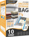 20 Pack Vacuum Storage Bags, Space Saver Bags (4 Jumbo/4 Large/4 Medium/4 Small/4 Roll) Compression for Comforters and Blankets, Sealer Clothes Storage, Hand Pump Included