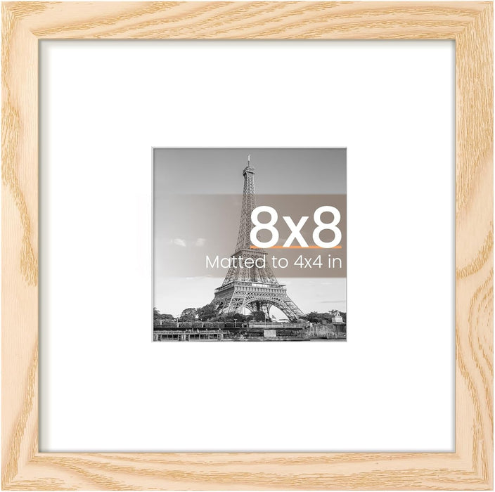 8X10 Picture Frame, Display Pictures 5X7 with Mat or 8X10 without Mat, Wall Hanging Photo Frame, Black, 1 Pack