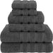 Luxury 4 Piece Bath Towel Set, 100% Cotton Turkish Bath Towels for Bathroom, 27X54 in Large Bathroom Shower Towels, Dark Gray Bath Towels