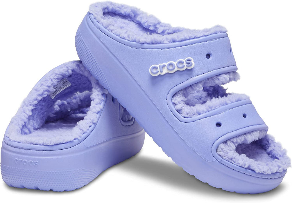 Unisex-Adult Classic Cozzzy Platform Sandals | Fuzzy Slippers Slide