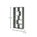 71.88 In. Weathered Gray Wood 8-Shelf Etagere Bookcase with Open Back