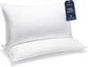 Standard/Queen Size Bed Pillows - Set of 2 Down Alternative Gel Cooling Pillows for Back, Stomach, and Side Sleepers