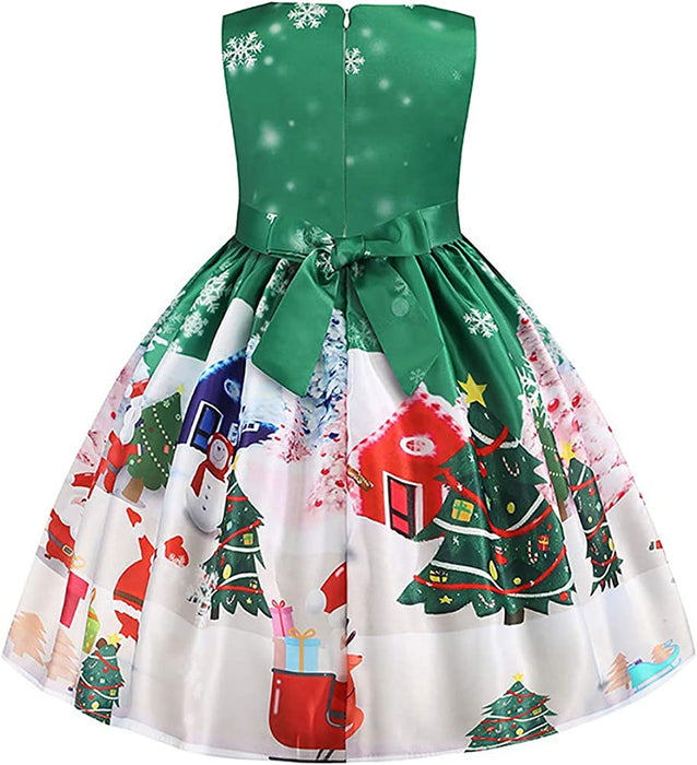 Girls Christmas Dresses Fancy Halloween Christmas Festival Party Dress for 2-9Years Toddler Girls