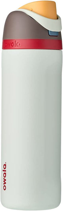 Freesip 24 oz Insulated Stainless Steel Water Bottle with Straw - BPA-Free for Sports, Travel, and School, Very Dark Finish