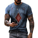 Fashion Men'S Summer Casual Printed round Neck Short Sleeve Muscle T-Shirt Tops