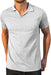 Men'S Fashion Athletic Muscle Polo Shirts V Neck Golf T-Shirts Workout Solid Color Tee Shirt Top