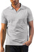 Men'S Fashion Athletic Muscle Polo Shirts V Neck Golf T-Shirts Workout Solid Color Tee Shirt Top