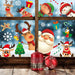 8 Sheet 188 Pcs-Christmas Window Clings Snowflake Window Decals Decorations for Holiday Christmas Window Stickers Santa Claus Elf Reindeer Christmas Window Clings Xmas Party Supplies