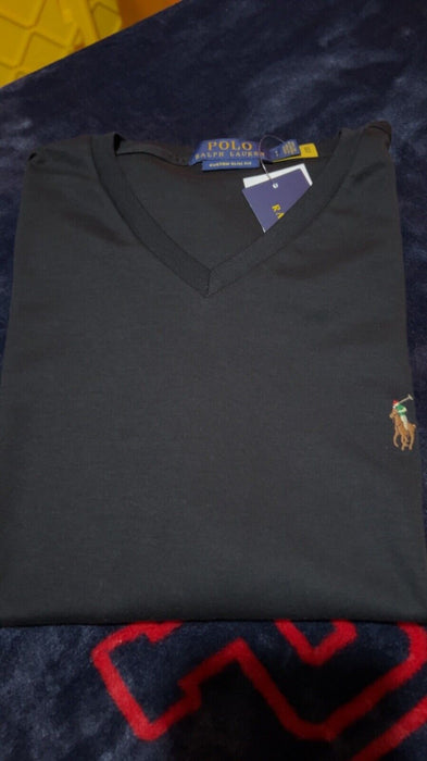 New 2022 Style Polo Ralph Lauren T-Shirts Custom Slim Fit V-Neck