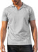 Men'S Fashion Athletic Muscle Polo Shirts V Neck Golf T-Shirts Workout Solid Color Tee Shirt Top