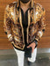 ⭐Button down Shirt Men Baroque Fashion Casual Party Long Sleeve Fancy Dress Soft