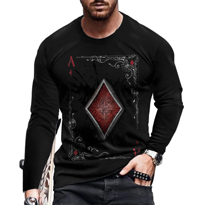 ⭐T-Shirt Men Novelty Black Long Sleeve Fashion Ultra Soft Streetwear T Shirt Tee