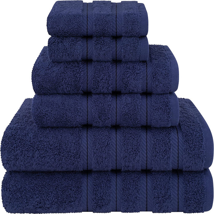 Luxury 4 Piece Bath Towel Set, 100% Cotton Turkish Bath Towels for Bathroom, 27X54 in Large Bathroom Shower Towels, Dark Gray Bath Towels