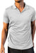 Men'S Fashion Athletic Muscle Polo Shirts V Neck Golf T-Shirts Workout Solid Color Tee Shirt Top